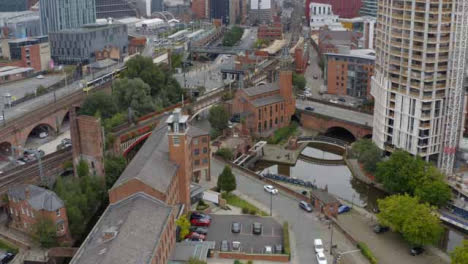 Drone-Shot-Orbiting-Castlefield-Canals-03