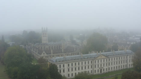 Drone-Shot-Orbiting-Buildings-In-Misty-Oxford-09