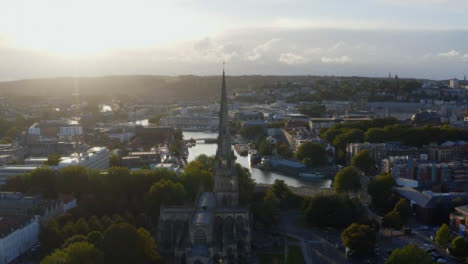Drone-Shot-Orbiting-St-Mary-Redcliffe-Church-01