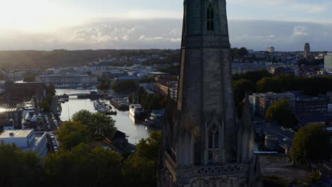 Drone-Shot-Orbiting-St-Mary-Redcliffe-Church-03