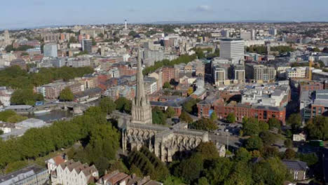 Drone-Shot-Orbiting-St-Mary-Redcliffe-Church-06