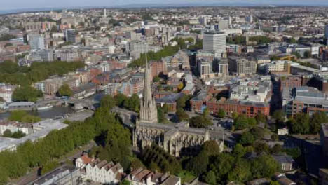 Drone-Shot-Orbiting-St-Mary-Redcliffe-Church-08