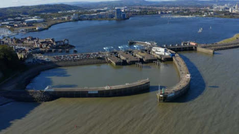 Drone-Shot-Pulling-Away-From-Cardiff-Barrage