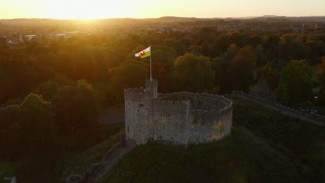 Drone-Shot-Orbiting-Cardiff-Castle-03