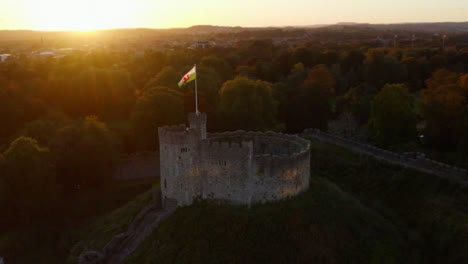 Drone-Shot-Orbiting-Cardiff-Castle-05