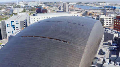 Overhead-Drone-Shot-Pulling-Away-From-Wales-Millennium-Centre-03