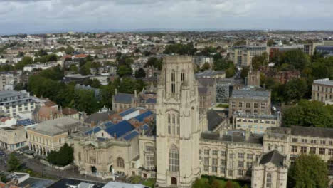 Drone-Shot-Orbiting-Wills-Memorial-Building-In-Bristol-England-Short-Version-1-of-2