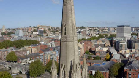 Drone-Shot-Orbiting-Spire-of-St-Mary-Redcliffe-Church-Short-Version-1-of-2