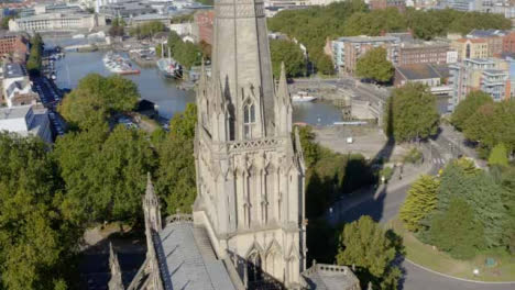 Drone-Shot-Flying-Over-St-Mary-Redcliffe-Church-In-Bristol-Long-Version
