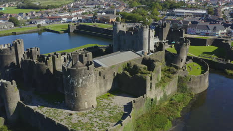 Drone-Shot-Pulling-Away-from-Caerphilly-Castle-03