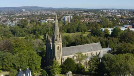 Drone-Shot-Orbiting-Llandaff-Cathedral-In-Cardiff-Short-Version-1-of-2