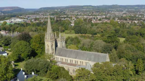Drone-Shot-Orbiting-Llandaff-Cathedral-In-Cardiff-Long-Version
