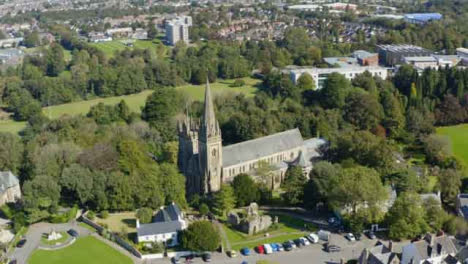 Drone-Shot-Orbiting-Llandaff-Cathedral-In-Wales-Short-Version-1-of-2