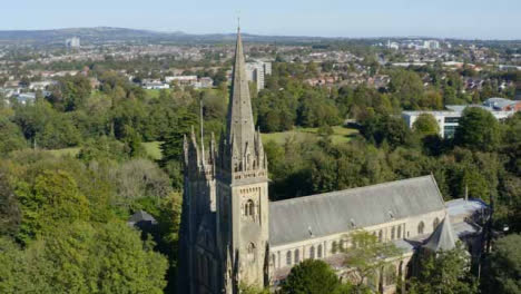 Drone-Shot-Orbiting-Cardiffs-Llandaff-Cathedral-In-Wales-Long-Version