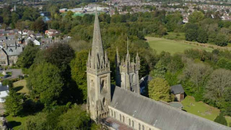 Drone-Shot-Orbiting-Cardiffs-Llandaff-Cathedral-Long-Version