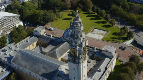 Drone-Shot-Orbiting-City-Hall-In-Cardiff-Short-Version-2-of-2