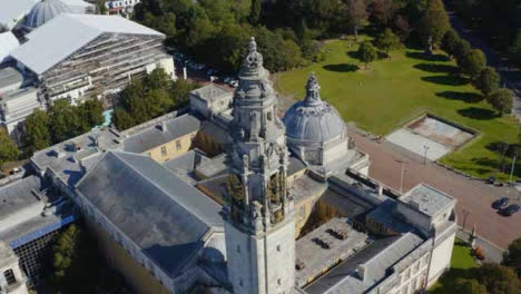 Drone-Shot-Orbiting-City-Hall-In-Cardiff-Long-Version