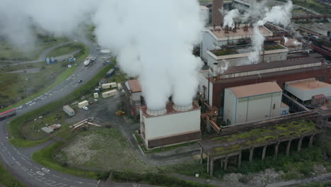 Drone-Shot-Orbiting-Port-Talbot-Steel-Manufacturing-Plant-06