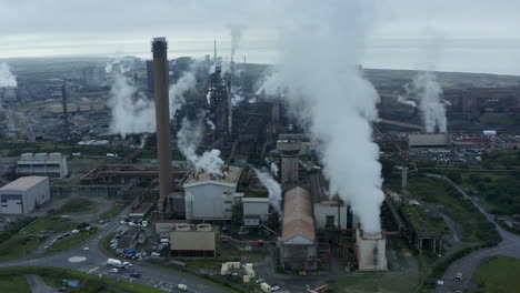 Drone-Shot-Orbiting-Port-Talbot-Steel-Manufacturing-Plant-14