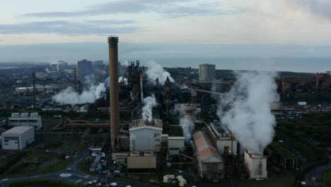 Drone-Shot-Orbiting-Around-Steel-Manufacturing-Plant-In-Port-Talbot-Short-Version-1-of-2