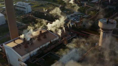 Drohnenschuss-Umkreist-Stahlwerk-In-Port-Talbot-10