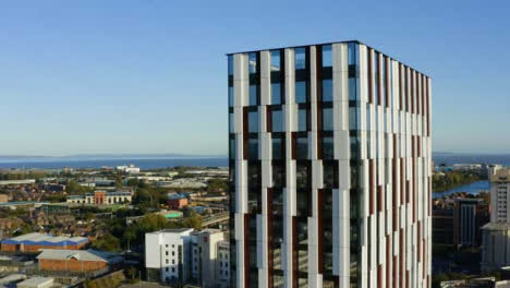 Drone-Shot-Orbiting-Bridge-Street-Exchange-In-Cardiff-07