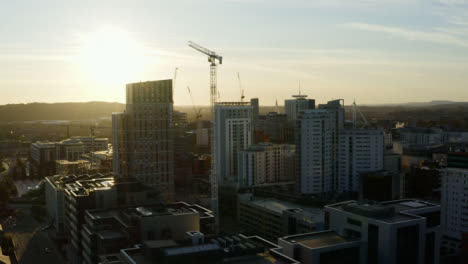 Drone-Shot-Orbiting-High-Rise-Buildings-In-Cardiff-02