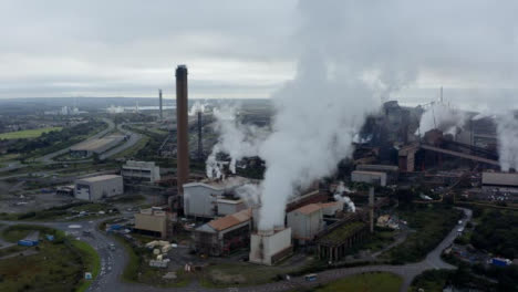 Drone-Shot-Orbiting-Port-Talbot-Steel-Manufacturing-Plant-01