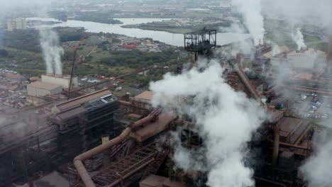 Drone-Shot-Orbiting-Port-Talbot-Steel-Manufacturing-Plant-27