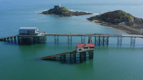 Drone-Shot-Orbiting-Mumbles-Pier-In-Swansea-09