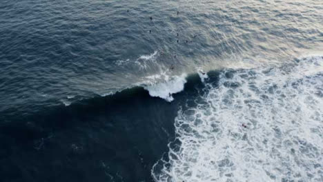 Drone-Shot-Following-Surfer-Attempting-to-Ride-Wave