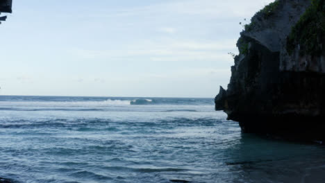 Drone-Shot-Approaching-Waves-On-Uluwatu-Coast