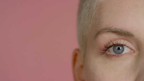 Extreme-Close-Up-Shot-of-Female-Model's-Right-Blue-Eye