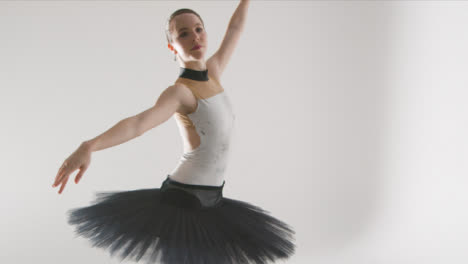 Close-Up-Shot-of-Ballerina-Walking-on-Pointe