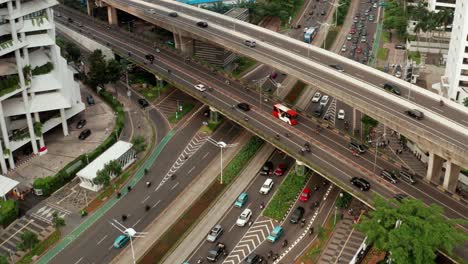 Drone-Shot-Flying-Over-Busy-Jakarta-Highway