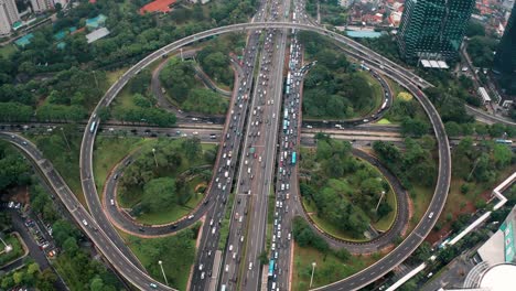 Drone-Shot-Orbiting-Simpang-Susun-Semanggi-Interchange-In-Jakarta-02