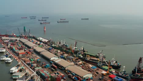 Drone-Shot-Flying-Over-Jakarta-Port