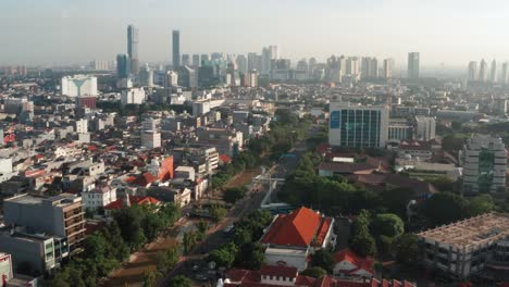 Drone-Shot-Of-Jakarta-City