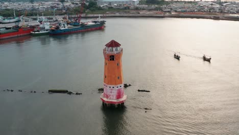 Drone-Shot-of-Lighthouses-in-Jakarta
