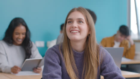 Close-Up-Shot-of-Student-Listening-During-Class