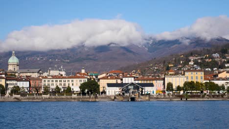 Pan-Small-Town-on-Waters-Edge-on-Lago-Maggiore