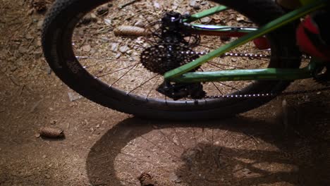 Close-Up-Bike-Passing-on-Forrest-Track