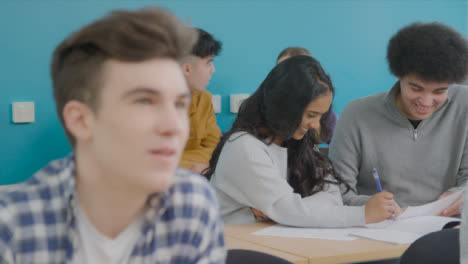 Pull-Focus-Shot-of-Students-During-Class