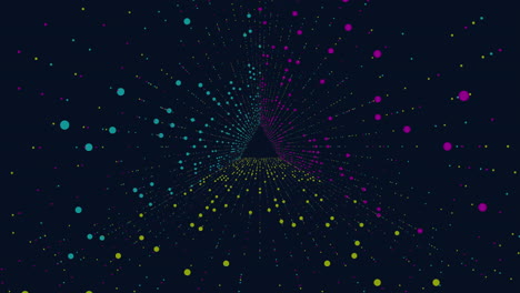 Triángulo-De-Movimiento-Con-Puntos-Y-Líneas-De-Colores