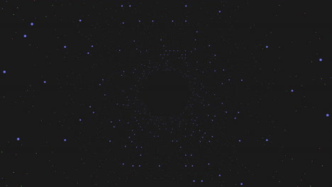 Schwindel-Sechsecke-Mit-Blauen-Linien-Und-Punkten-In-Der-Tiefen-Galaxie