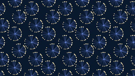 Random-small-circles-pattern-with-blue-lines-and-yellow-dots