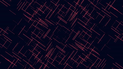Patrón-De-Líneas-Rojas-De-Movimiento-En-El-Espacio-Oscuro