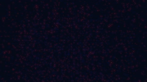 Futuristische-Neonblaue-Linien-Und-Rote-Punkte-Im-Dunklen-Raum
