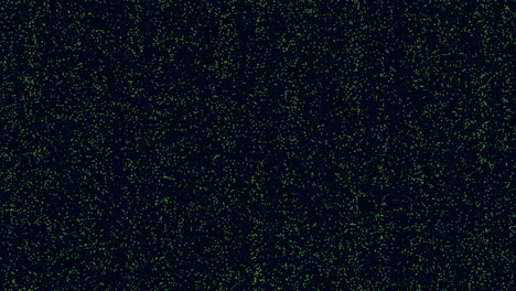Movimiento-Pequeños-Brillos-Verdes-Y-Polvo-En-El-Espacio-Oscuro