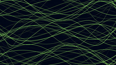Líneas-Espirales-Verdes-En-Movimiento-En-El-Espacio-Oscuro